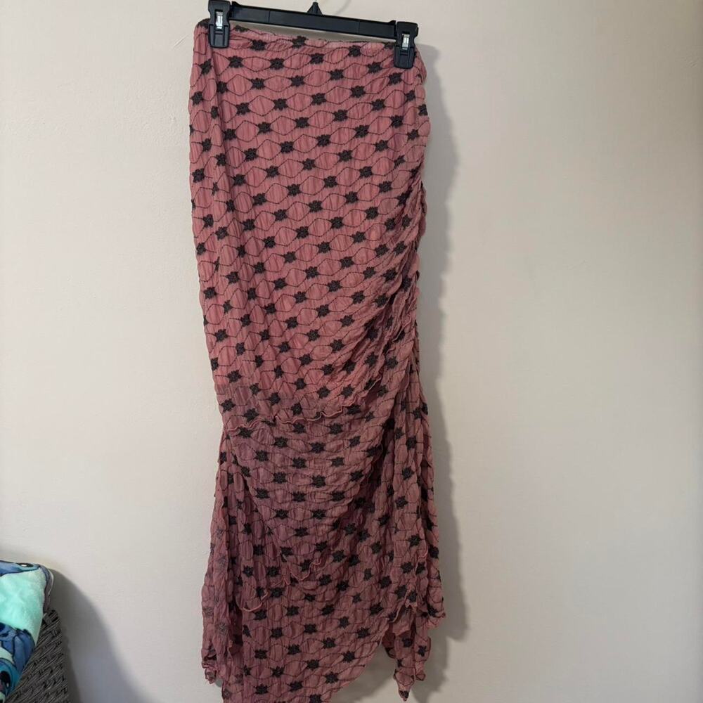 Free people long skirt pink/black
